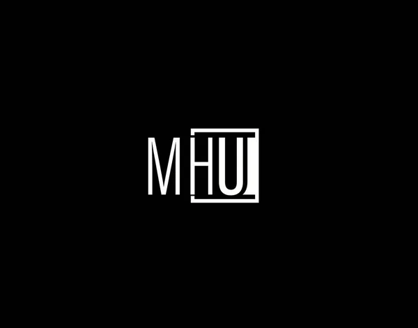 Mhu Logo Und Grafikdesign Moderne Und Schlanke Vektorkunst Und Symbole — Stockvektor