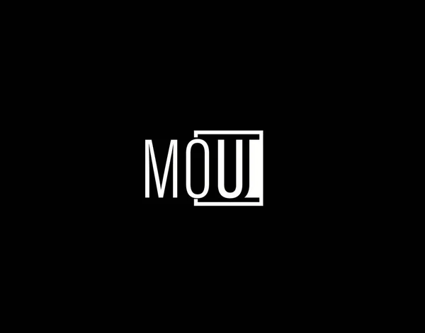 Mou Logo Graphics Design Modern Sleek Vector Art Icons Isolated — 스톡 벡터