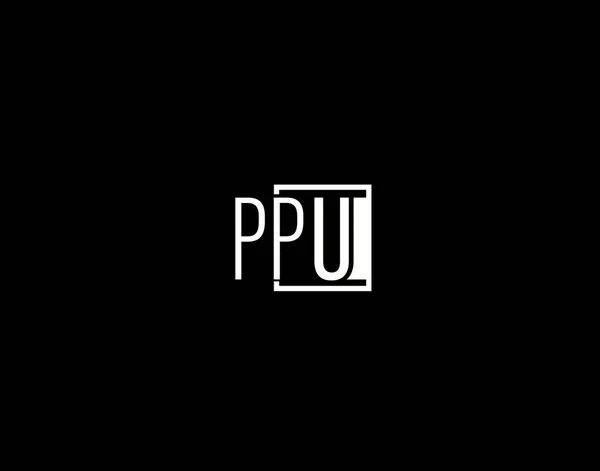 Λογότυπο Ppu Και Γραφιστική Σχεδίαση Μοντέρνα Και Κομψή Τέχνη Διάνυσμα — Διανυσματικό Αρχείο