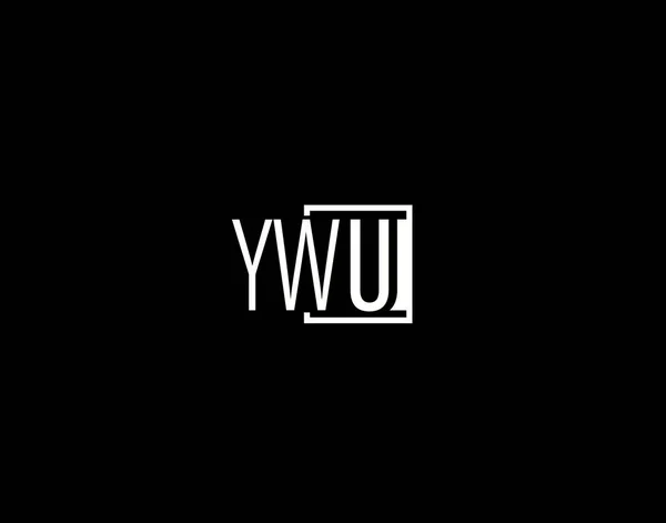 Ywu Logo Graphics Design Modern Sleek Vector Art Icons Isolated — Stock Vector