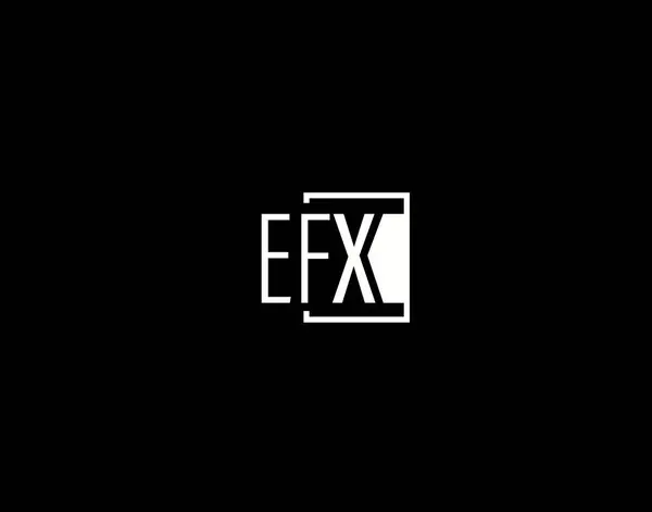 Efx Logo Graphics Design Modern Sleek Vector Art Icons 배경에 — 스톡 벡터