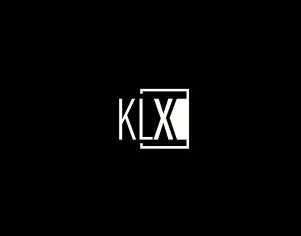 Klx Logosu Grafik Tasarımı Modern Gösterişli Vektör Sanatı Simgeleri Siyah — Stok Vektör