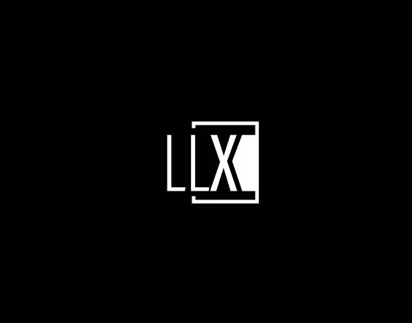 Llx Logo Graphics Design Modern Sleek Vector Art Icons Isolated — Stock Vector