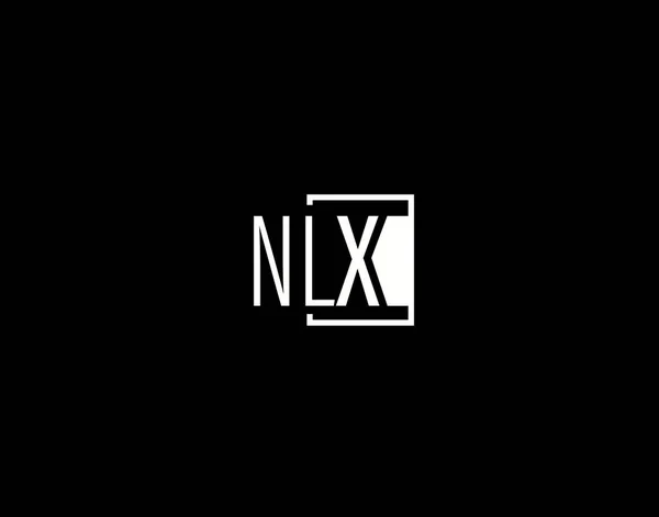 Logo Grafický Design Nlx Moderní Elegantní Vektorové Umění Ikony Izolované — Stockový vektor