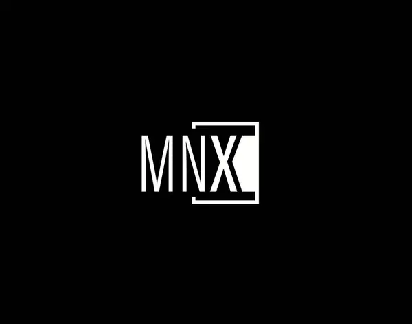 Mnx Logo Und Grafikdesign Moderne Und Schlanke Vektorkunst Und Symbole — Stockvektor