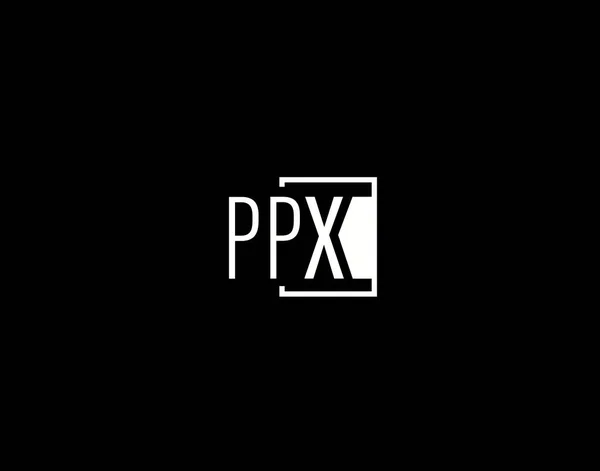 Λογότυπο Ppx Και Γραφιστική Σχεδίαση Μοντέρνα Και Κομψή Τέχνη Διάνυσμα — Διανυσματικό Αρχείο