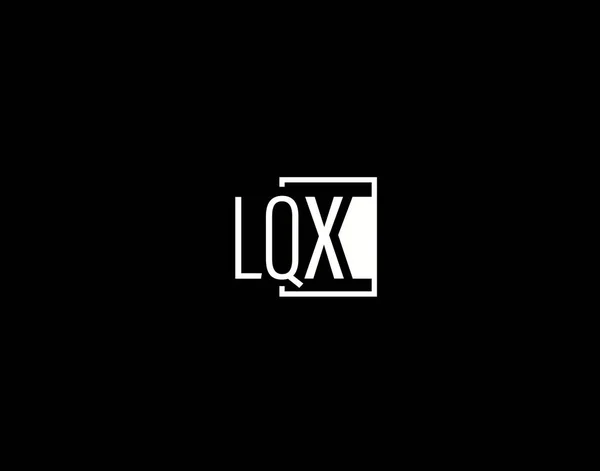 Logo Lqx Design Graphique Art Vectoriel Moderne Élégant Icônes Isolées — Image vectorielle