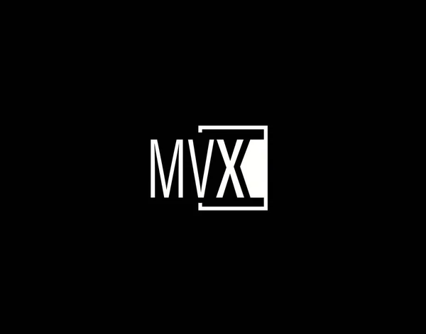Mvx Logosu Grafik Tasarımı Modern Gösterişli Vektör Sanatı Simgeleri Siyah — Stok Vektör