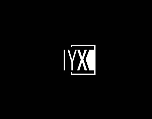 Logo Graphisme Iyx Design Art Vectoriel Moderne Élégant Icônes Isolés — Image vectorielle