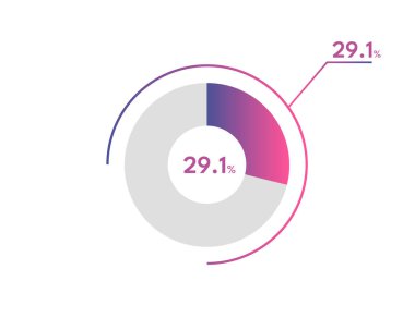 Yüzde 29.1 çember diyagramı Infographics vektörü, daire diyagramı iş illüstrasyonu, Turta Çizelgesi 'nde% 29.1' lik bölümü tasarlama.