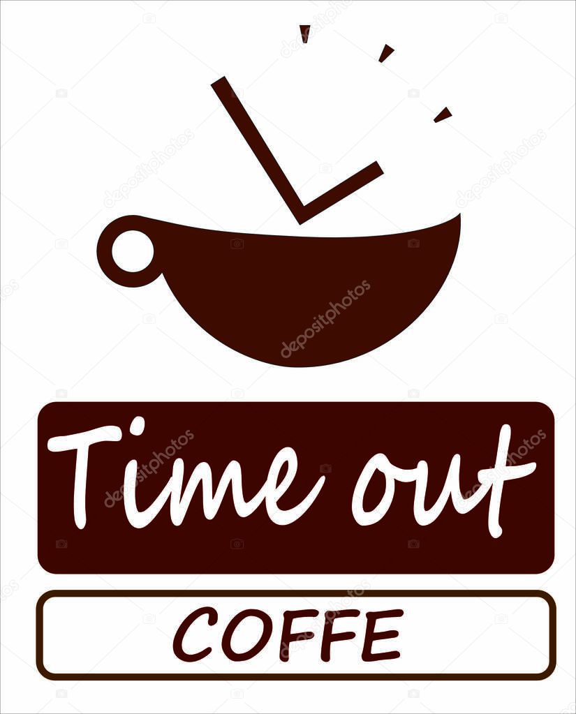 Cup Time for coffee, vector