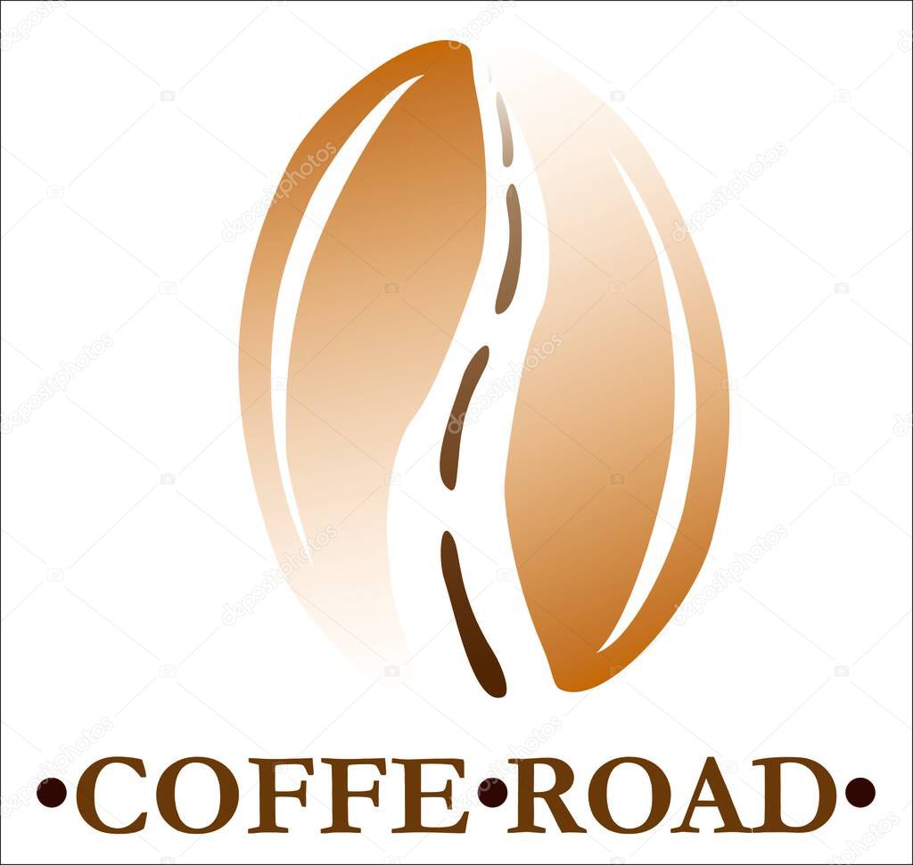 Coffee road, grain, vector