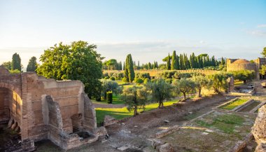 Adriana Villası ya da Hadrian Köşkü. İtalya 'nın Tivoli kentindeki Roma arkeoloji kompleksi
