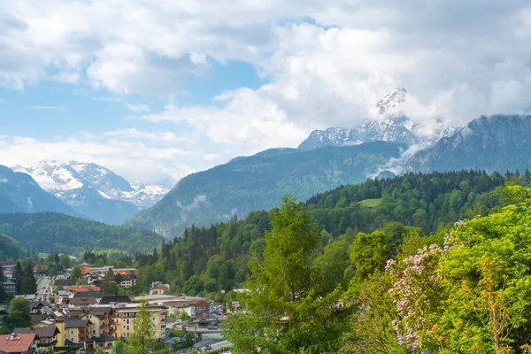 Berchtesgaden Célèbre Ville Historique Montagnes Dans Nationalpark Berchtesgadener Land Haute — Photo