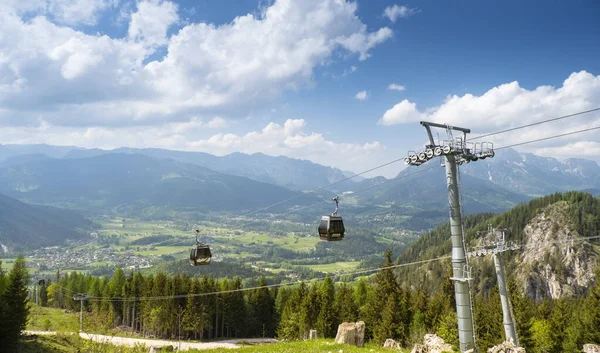 Cable Car Summer Mountain Landscape Nationalpark Berchtesgadener Βαυαρία Γερμανία — Φωτογραφία Αρχείου