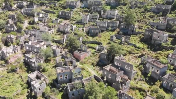 Vue Aérienne Sur Drone Ancien Village Grec Abandonné Kayakoy Fethiye — Video