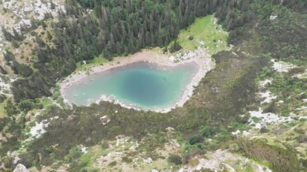 Vue Aérienne Sur Drone Jablan Jezero Les Montagnes Durmitor Monténégro — Video