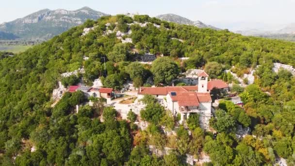 Kloster Kom Skadar See Serbisch Orthodoxes Kloster Montenegro Religiöse Und — Stockvideo