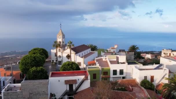 Tenerife Island Towns Chio Colorful Townscape Tracking Drone — 图库视频影像