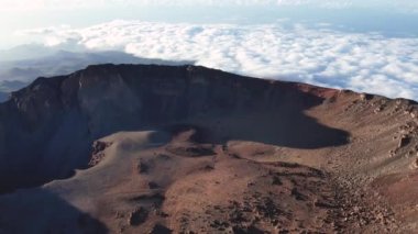 Sunset on Pico Viejo volcano crater seen from Mount Teide, Tenerife, Canary Islands, Spain