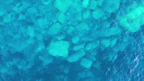 Fondo Abstracto Olas Piedras Mar Profundo Ondas Agua Buceo Mar — Vídeos de Stock
