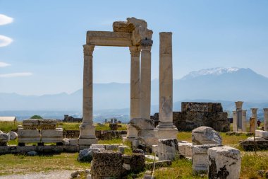 Antik Aphrodisias şehri. Modern Türkiye 'nin arkeolojik ve tarihi mekanları