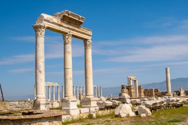 Antik Aphrodisias şehri. Modern Türkiye 'nin arkeolojik ve tarihi mekanları