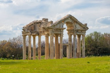 Antik Aphrodisias şehri. Modern Türkiye 'nin arkeolojik ve tarihi mekanları