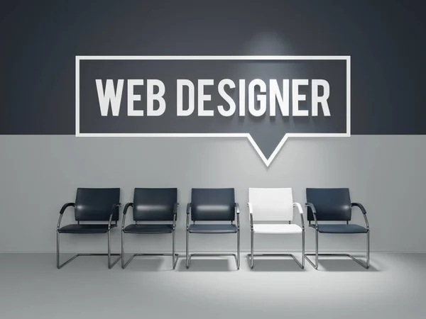 Diseñador Web Estamos Contratando Unirse Nuestro Equipo Sala Entrevistas Espera — Foto de Stock