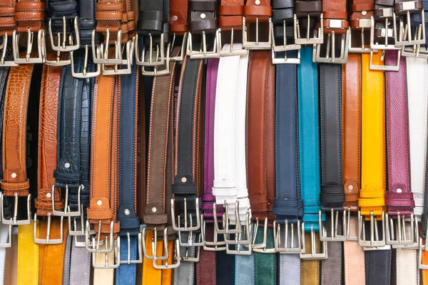Colored leather belt straps, clothing accessories, belt store