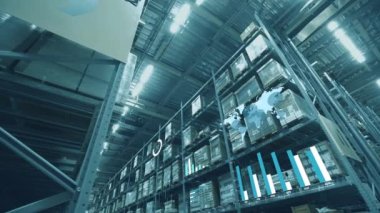 footage of modern warehouse for business background