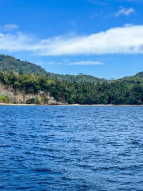 Lembeh Boğazı, Kuzey Sulawesi, Endonezya 'ya seyahat ve tüple dalış.