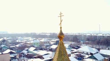SHYMKENT, KAZAKHSTAN - 24 HAZİRAN 2023: Kazan Hanımefendimizin Kilisesinde İsa 'nın çarmıha gerilmesi