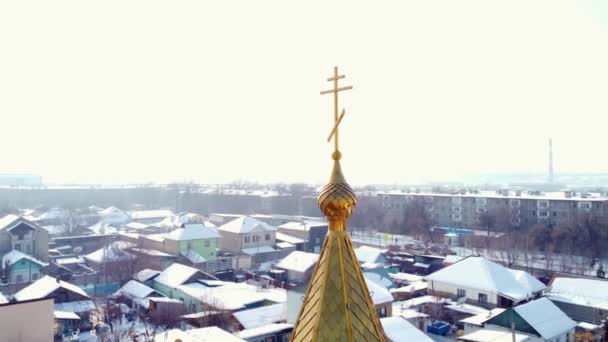 Шимкент Казахстан Января 2023 Распятие Иисуса Христа Казанской Церкви — стоковое видео