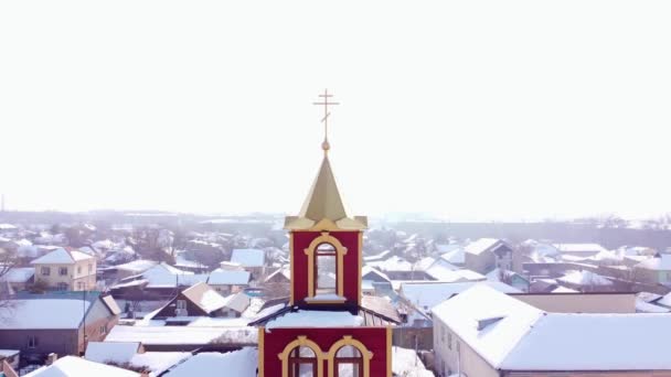 Shymkent Kazakhstan January 2023 Розп Яття Ісуса Христа Церкві Казанської — стокове відео