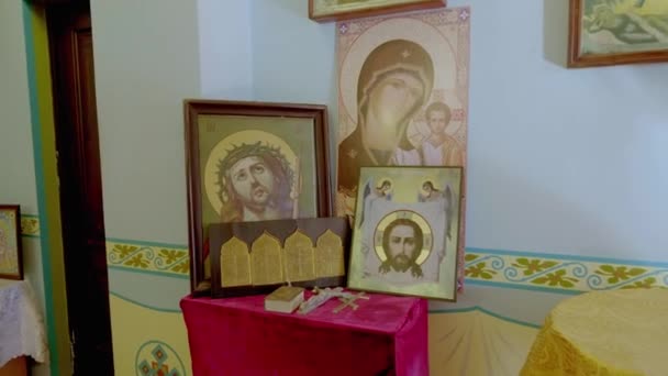 Shymkent Kazakhstan Januari 2023 Korsfästelse Jesus Kristus Kyrkan Our Lady — Stockvideo