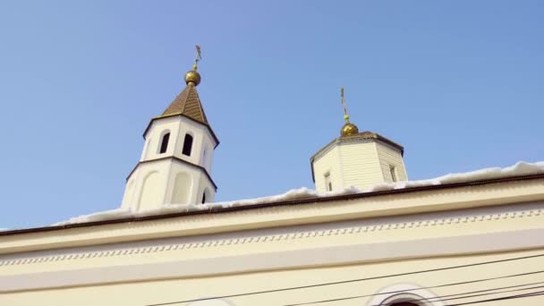 Shymkent Kazakhstan 2023年1月24日 カザンの聖母教会におけるイエス キリストの磔刑 — ストック動画