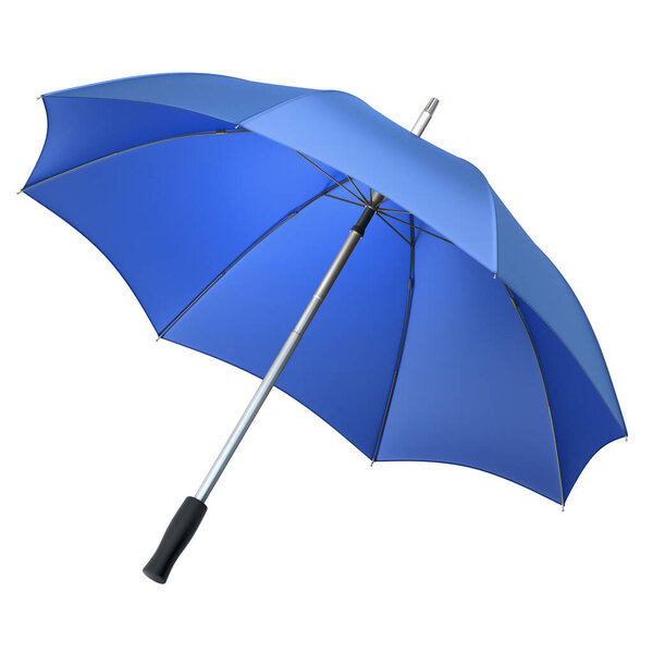 3d render Blue umbrella (clipping path)
