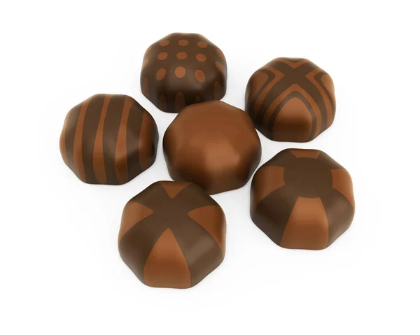 Choklad Klippning Väg Isolerad Vit — Stockfoto