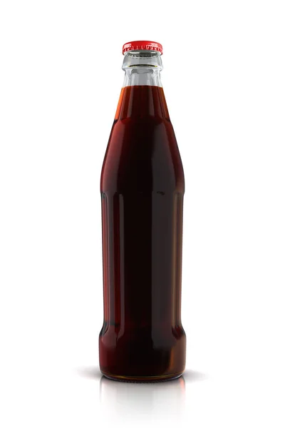 Darstellung Cola Flasche Clipping Pfad — Stockfoto