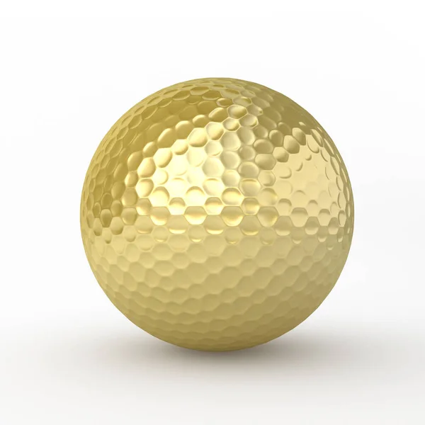 Καθιστούν Golfball Χρυσό Περικοπή Διαδρομής — Φωτογραφία Αρχείου
