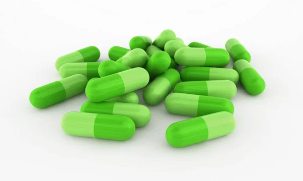 Render Pill Capsules Clipping Path — Stock Photo, Image