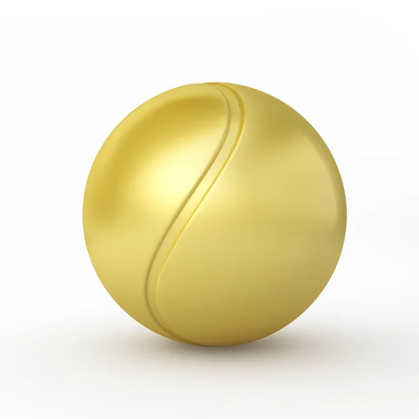 Renderować Złoto Tennisball Ścieżka Wycinania — Zdjęcie stockowe