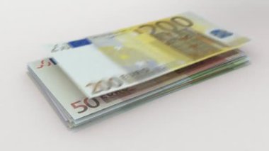 Avrupa para birimi sayımı (50,100,200,500 banknot) alfa kanalı
