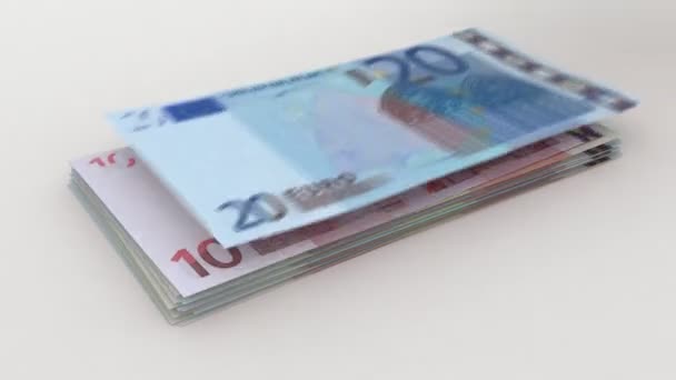 Альфа Канал Європейської Валюти Банкнот — стокове відео