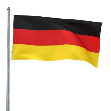 3d render Almanya bayrağı (kırpma yolu)