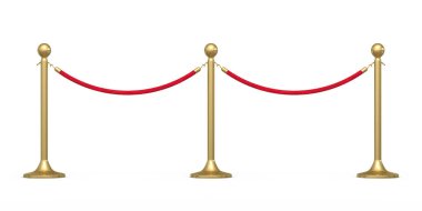 3d render Bariyer ipi (beyaz ve kırpma yolunda izole edilmiş))