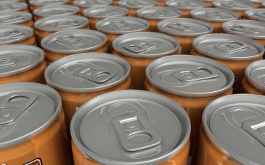 3D hazır kahve kutuları (alan derinliği)