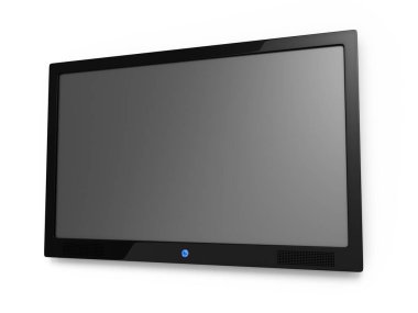 3d render LCD Televizyon tabanlı (beyaz ve kırpma yolu üzerinde izole)