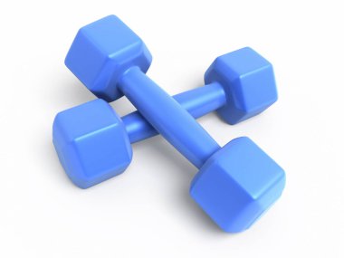 Dumbbell mor plastik oluşturucu (beyaz ve kırpma yolunda izole)